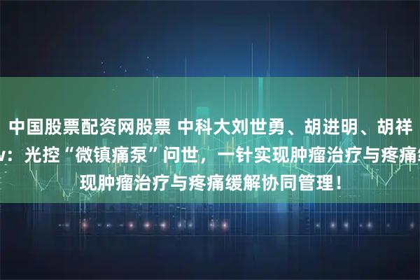 中国股票配资网股票 中科大刘世勇、胡进明、胡祥龙团队Angew：光控“微镇痛泵”问世，一针实现肿瘤治疗与疼痛缓解协同管理！
